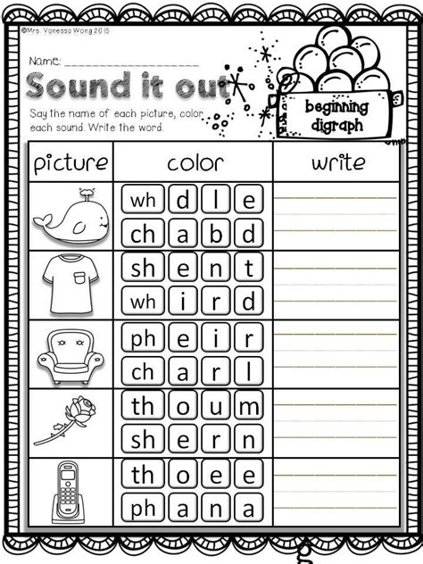 Phonics Worksheet For First Graders