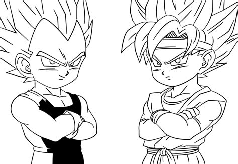 Coloring for girls and boys. Coloring Pages Vegeta And Goku - Coloring Home