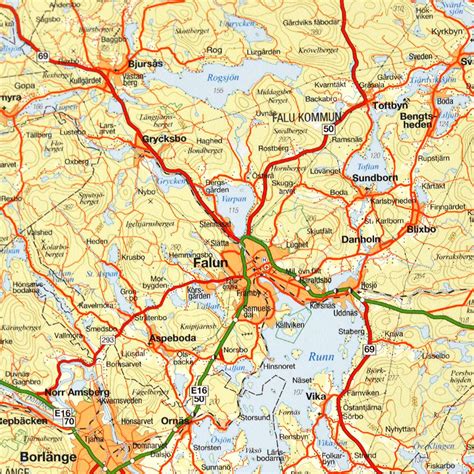 Karta Över Dalarna Och Värmland Europa Karta