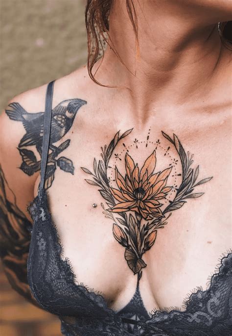 top more than 92 tattoos on womens chest latest vn
