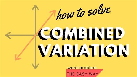 how to solve a combined variation word problem youtube