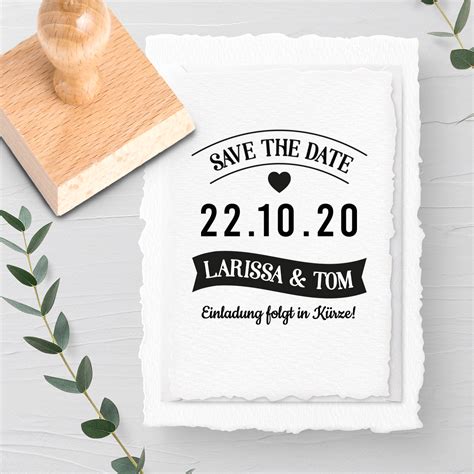 Stempel Save The Date Durante Nr 24 Personalisiert Hochzeitidealde