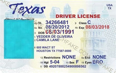 Texas Temporary Drivers License Template Mzaerler