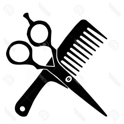 Scissors And Comb Vector At Collection Of Scissors