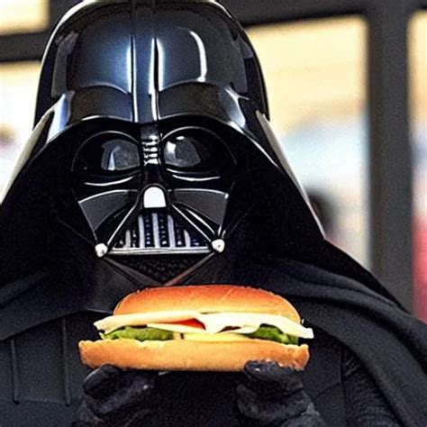 Darth Vader Eating A Hamburger Openart