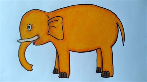 Cara Menggambar Gajah Yang Mudah Dan Bagus Menggambar Gajah Easy