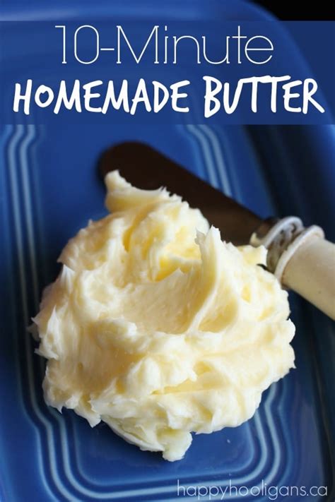 10 Minute Homemade Butter 3 Easy Steps Happy Hooligans