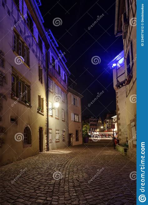 Colmar Street In The Evening Alsace France Editorial Photography