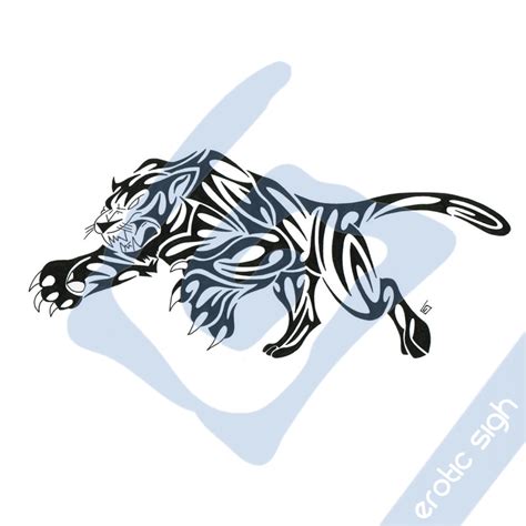 Panther tattoo art is often large and detailed, twisting its way across muscles, with its claws digging into flesh. Tribal Panther tattoo design by Erotic-sigh on DeviantArt