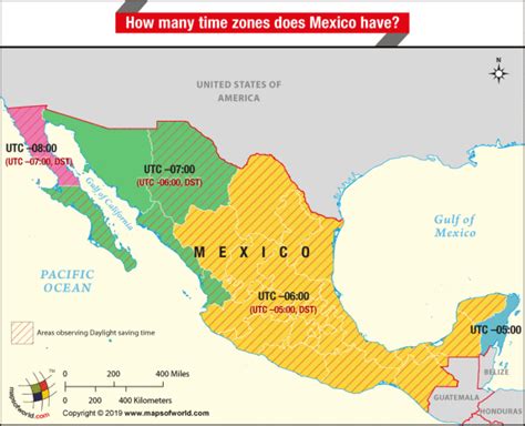 Map Showing Time Zones In Mexico Answers