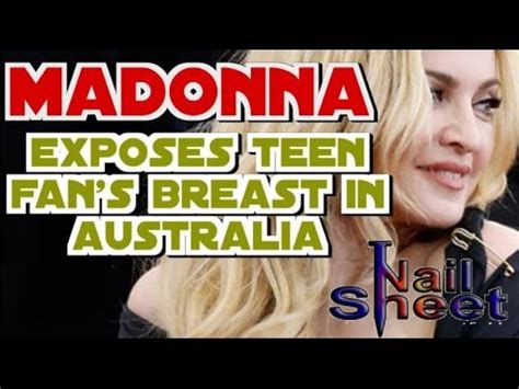 Madonna Exposes Teen Fan S Breast At Concert In Australia YouTube