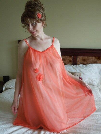 Vintage Short Double Layer Nylon Nightgownnightie By