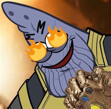 Avengers Infinity War Thanos As Spongebob Patrick Meme With Infinity