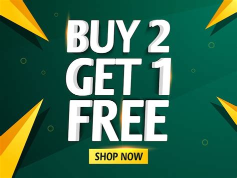 Premium Vector Buy Two And Get One Free Sale Banner