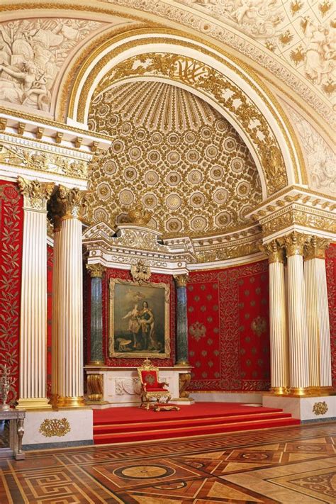 Small Throne Hall Of The Winter Palace Stpetersburg Editorial Stock