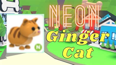 Making Neon Ginger Cat Adopt Me Roblox Youtube
