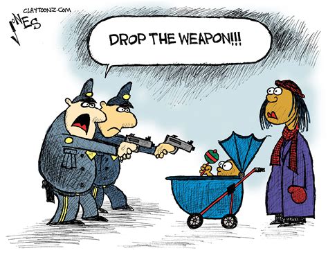 Cartoon Police Brutality Against Blacks