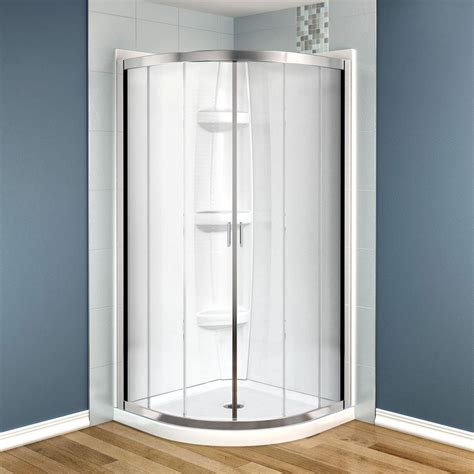 Maax Intuition Neo Round 36 In X 36 In X 73 In Shower Stall In White 105957 000 001 101 The