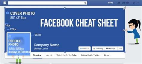 Facebook Cheat Sheet Sizes And Dimensions Infographic