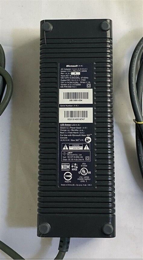 Official Microsoft Xbox 360 175w Power Supply Brick Ac Adapter Pb 2171