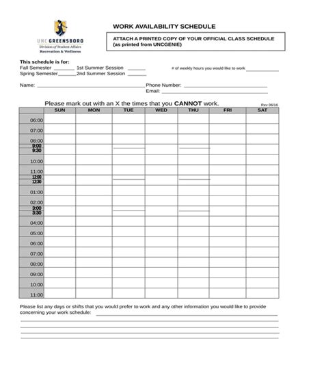 Use the availability availability attribute to tell users and google whether you have a product in stock. FREE 7+ Work Availability Forms in PDF | MS Word | Excel