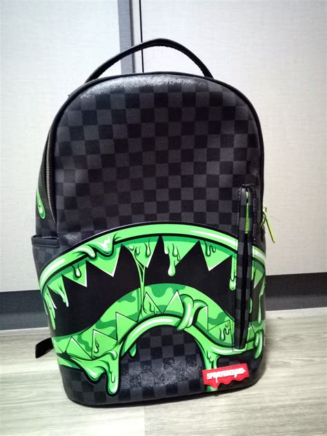 Sprayground Slime Shark Back Pack Backpack Mens Fashion Bags