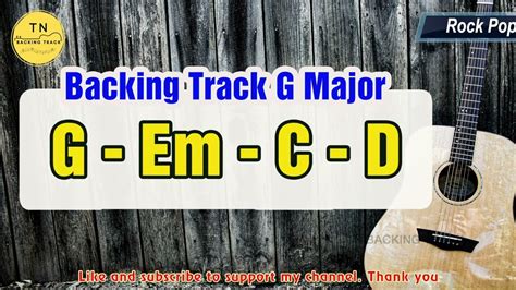 pop rock backing track g major g em c d 80 bpm guitar backing track chords chordify