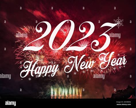 Happy New Year 2023 With Fireworks Background Celebration New Year