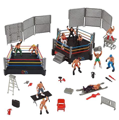 Toyvelt 32 Piece Wrestling Toys For Kids Wwe Wrestler Warriors Toys