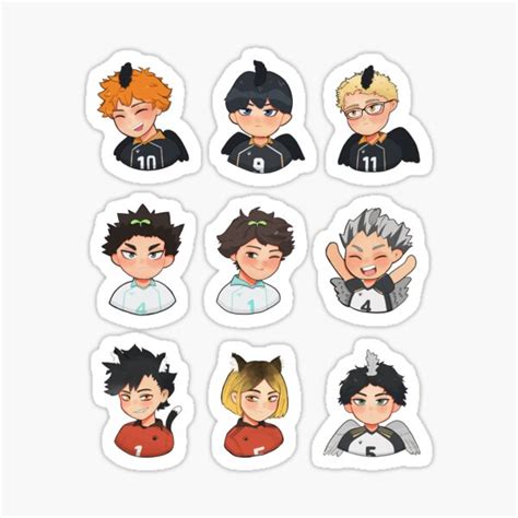 Haikyuu Sticker Set Chibi V2 Sticker For Sale By Camcamchong Redbubble