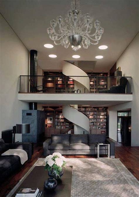 Living Room With Spiral Staircase For My House Tho Pinterest