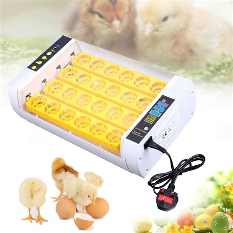 24 Automatic Egg Incubator Digital Clear Egg Farm Hatchery Machine