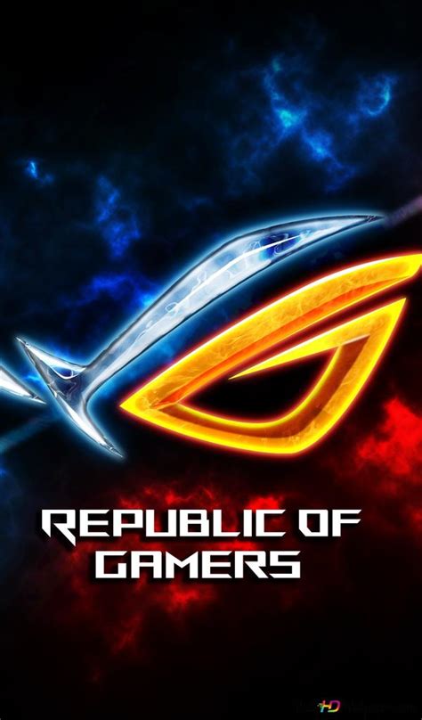 Asus Rog Republic Of Gamers Rog Fire And Ice Logo 4k Wallpaper Download