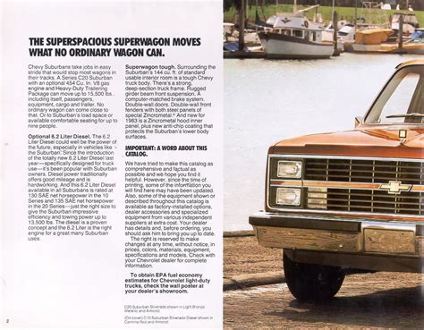 Car Brochures 1983 Chevrolet And Gmc Truck Brochures 1983 Chevy