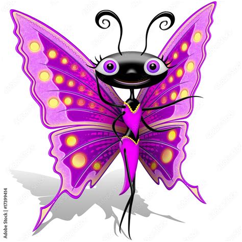 Farfalla Sexy Sexy Butterfly Papillon Sexy Cartoon Stock Illustration