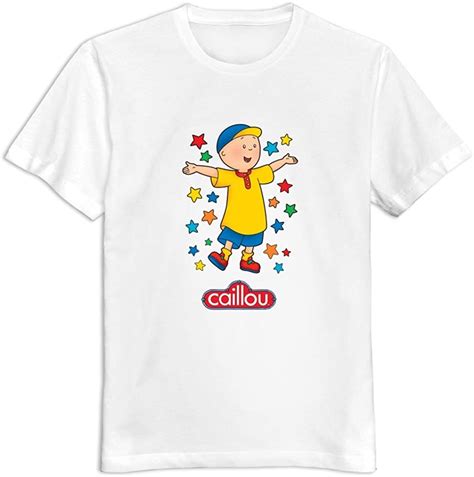Men Caillou Standup Customized Regular Size S Color White T Shirts By
