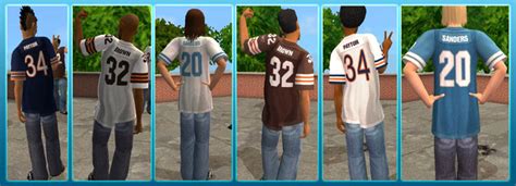 Mod The Sims By Request Nfl Throwback Player Jerseys Sanders