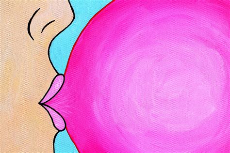 Pop Large Bubble Gum Bubble Pop Art Painting On Canvas Acrylic