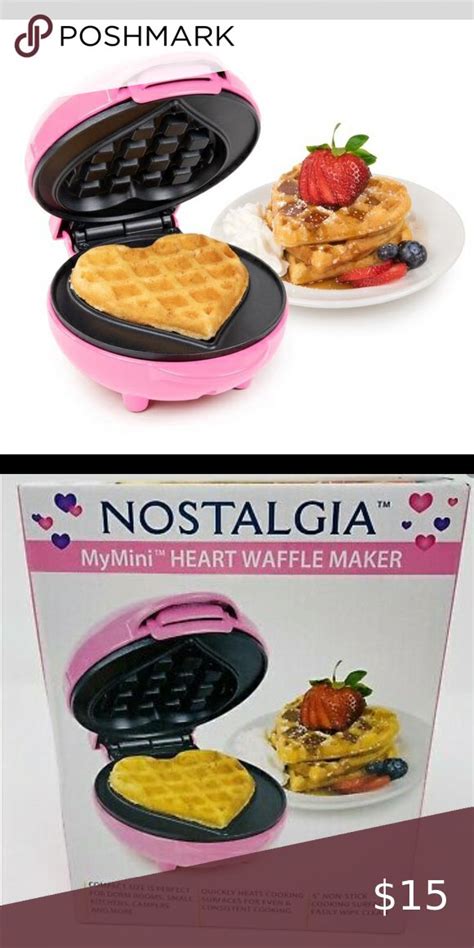 Nostalgia My Mini Heart Shaped Waffle Maker 💕💕 Waffle Maker Heart