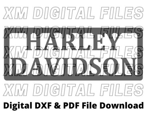 Harley Davidson Dxf File Dxf Digital Download Scaled Dxf File Wall