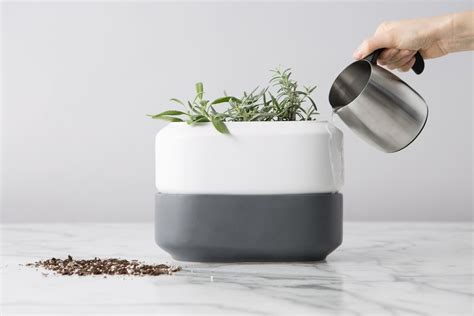 New Large Self Watering Herb Planter Ceramic
