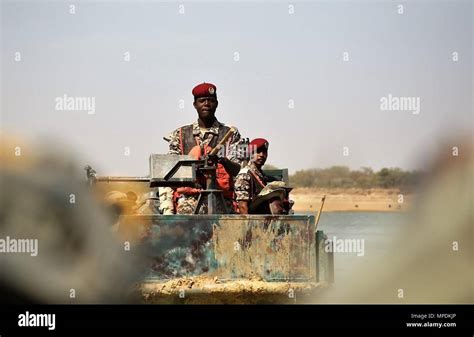 Soldiers From The Chadian Army Prepare For A Beach Infiltration During