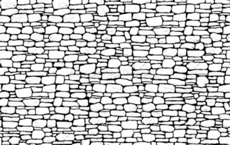 Dry Stone Wall Masonry Seamless Texture Map Stock Illustration