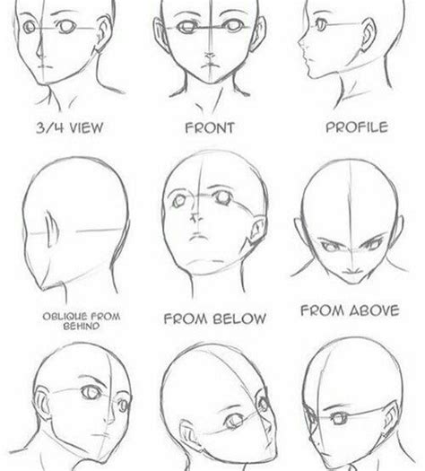 Anime Head Angles Drawings Drawing Tutorial Drawing People