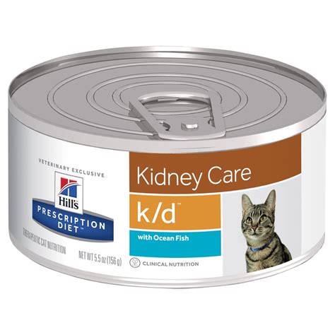 This dietetic pet food has urine acidifying properties and contains a moderate level of magnesium. Hills Prescription Diet Feline K/D Renal Health Wet Cat Foods