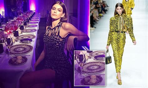 Kaia Gerber Pictured With Champagne In Milan Daily Mail Online