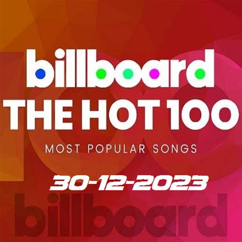 Billboard Hot 100 Singles Chart 30 12 2023