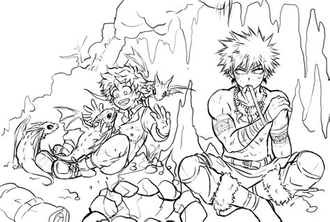 Anime Coloring Pages Mha - Coloring and Drawing