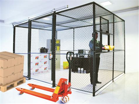 High Ventilated Wire Mesh Security Rooms Indoor Security Cage Storage