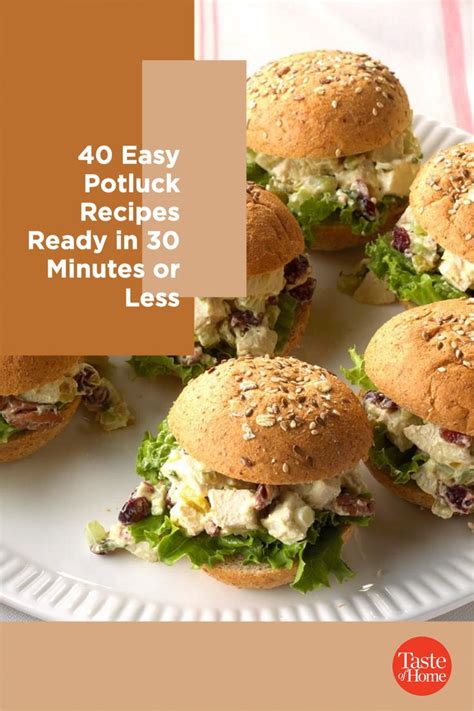 35 Potluck Recipes Ready In 30 Minutes Or Less Potluck Recipes